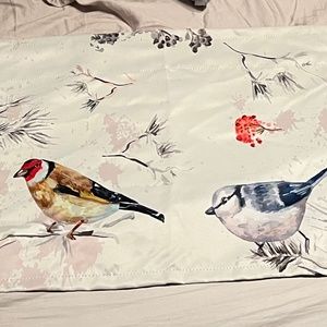 Curtain Valence Measures 52 Inches Across Measures 19 Inches Down w/Wild Birds